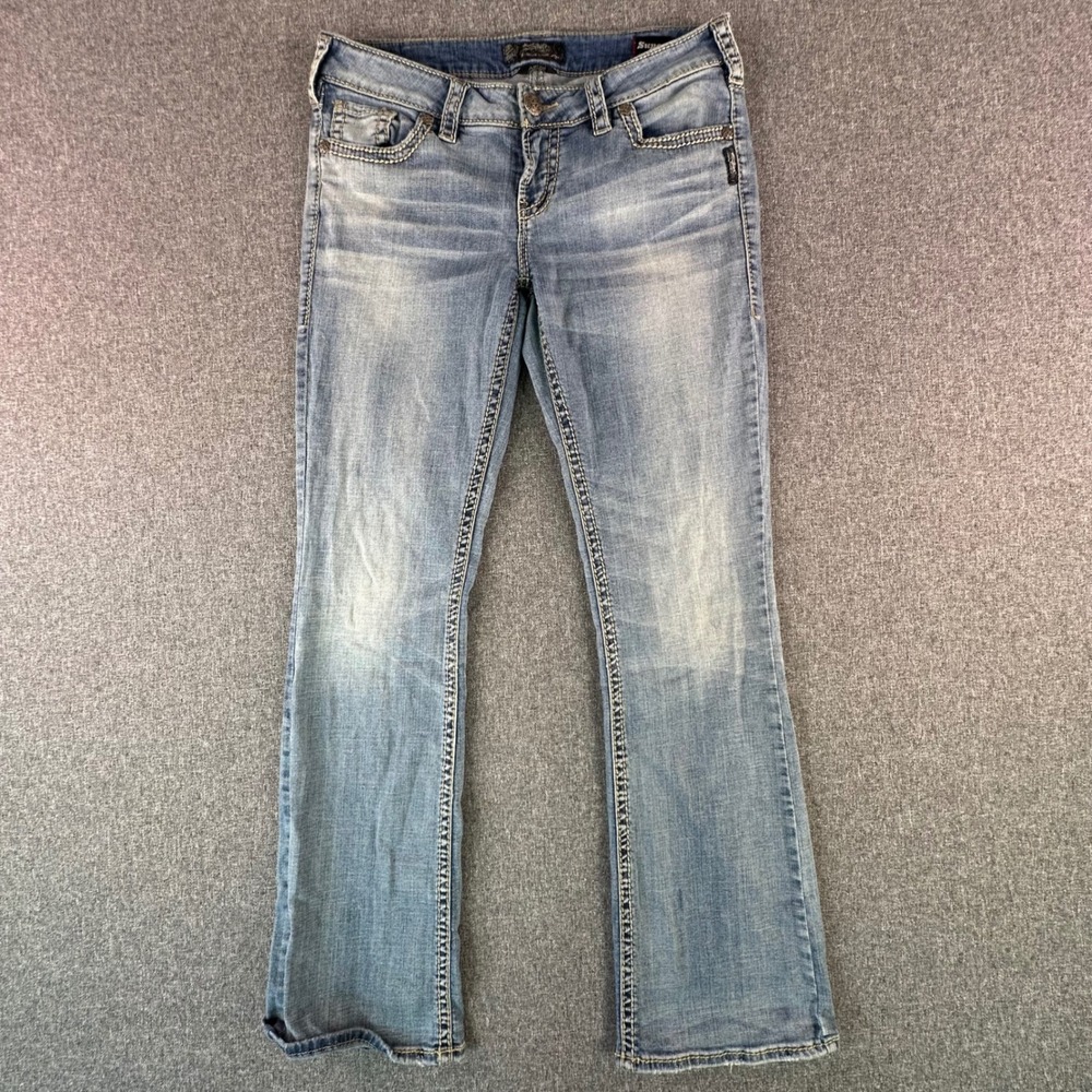 Silver Jeans Co. Jeans Womens 31 Aiko Mid Boot Blue Super Stretch L83717SIB138